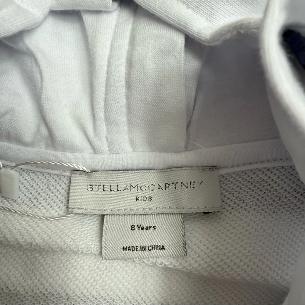 New! Stella McCartney navy striped skull zip hoodie